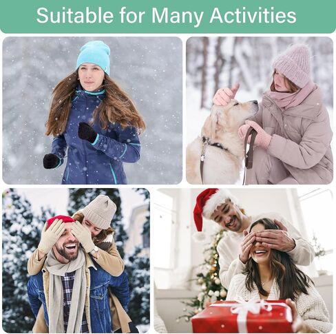 FZ FANTASTIC ZONE Womens Winter Gloves with Touchscreen Warm Chenille Knit Thermal Gloves for Women Cold Weather Gifts in Saudi Arabia