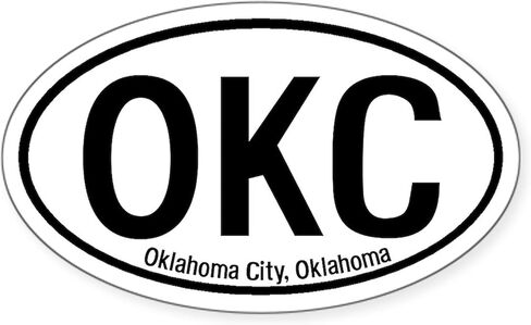 CafePress Oklahoma City, Oklahoma Oval Sticker Oval Car Bumper Sticker in Saudi Arabia