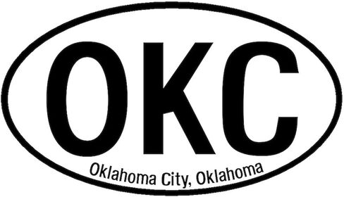CafePress Oklahoma City, Oklahoma Oval Sticker Oval Car Bumper Sticker in Saudi Arabia