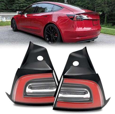مجموعة مصابيح الذيل PENSUN 3Pin مناسبة لطراز Tesla 3 2017-2023 - مصباح ذيل الجانب الأيمن للراكب - يستبدل # 1077397-00-G 1077397-00-H 1077398-00-G 1077398 in Saudi Arabia