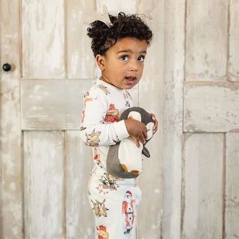 Burt's Bees Baby Baby Baby's Toddler-2 Pack Packas ، Tee and Pant 2 قطعة PJ ، ملابس ناعمة للقطن العضوي 100 ٪ ، البيض والقهوة in Kuwait