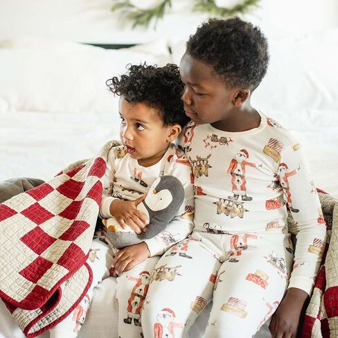 Burt's Bees Baby Baby Baby's Toddler-2 Pack Packas ، Tee and Pant 2 قطعة PJ ، ملابس ناعمة للقطن العضوي 100 ٪ ، البيض والقهوة in Kuwait