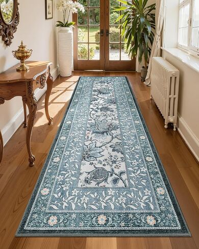 GarveeHome Provence 5x7 Area Rugs, Botanical Grove Sage Green Vintage Cottagecore Non-Slip Washable Rug for Living Room Bedroom Nursery Kitchen Low-Pile Retro Carpet in Saudi Arabia