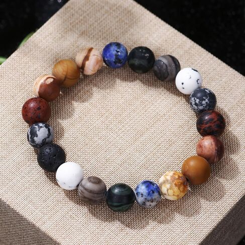 Chakra Bracelets for Women Healing Stone Bracelet Beaded Bracelet Yoga Balance Energy Essential Oil Anxiety Relief Jewelry Gifts trendy fashion in Saudi Arabia