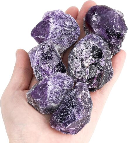 6PCS Clear Quartz with Jar, Natural Rough Stones Crystal Large Raw Crystals Bulk Healing Gemstones for Reiki Healing Tumbling Fountain Rocks in Saudi Arabia
