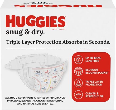 Huggies Snug & Dry Baby Diapers ، Size 6 ، 104 CT ، 10.300 LB in Saudi Arabia