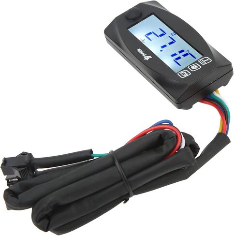 Motorcycle LCD Digital Gauge, Voltage Meter Voltmeter, Temperature Thermometer, Time Display Sensor, Bike Dashboard Accessories (20 * 1.0) in Kuwait