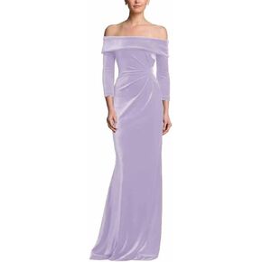 Velvet Bridesmaid Dresses Mermaid Prom Dress Off Shoulder Formal Evening Gowns for Women in Kuwait