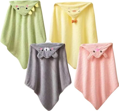 Toddler Towels Hooded Kids Bath Towel Unisex Toallas para Bebe 2-Pack 27.5"X55" Thick Ultra Absorbent Soft Baby Towels with Hood Beach Towel Bathrobe for Children, Infant, Newborn in Kuwait