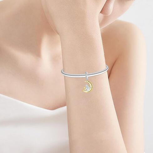 Bow Charm 925 Sterling Silver Charms Fits Women's Charm Bracelet and Necklace Bead Jewelry Gifts for Sister in Saudi Arabia