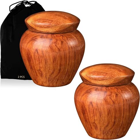 2 Pcs Small Urns for Human Ashes Keepsake with Tree of Life Pattern, Memorial Urns for Adult Male Female, Bamboo Scattering Tubes for Human or Pet Ashes with Velvet Bag in Kuwait