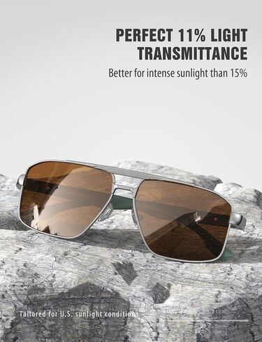 LUENX Aviator Sunglasses for Men Women, Polarized Square Polygon Retro Sun Glasses Driving Shades - UV 400 Protection in Kuwait