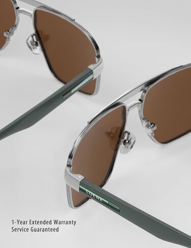 LUENX Aviator Sunglasses for Men Women, Polarized Square Polygon Retro Sun Glasses Driving Shades - UV 400 Protection in Kuwait