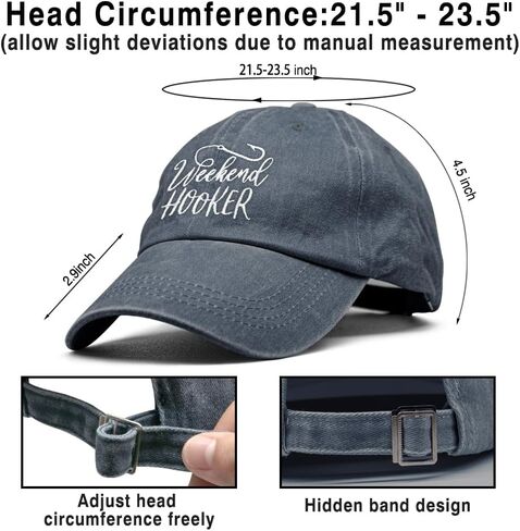 XQLZY Master Baiter I Jerk It Every Chance I Get Adjustable Baseball Cap, Retro Cotton Hat for Men Women, Funny Fishing Gifts for Fishing Master Outdoor Enthusiast, Baseball Hats for Fisherman in Saudi Arabia