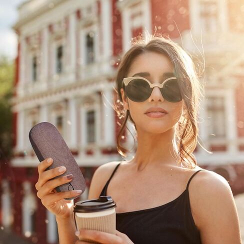 Kanayu 20/40 Pcs Hard Shell Glasses Case Bulk Linen Fabrics Protective Eyeglasses Case Eye Glasses Sunglasses Protector in Saudi Arabia
