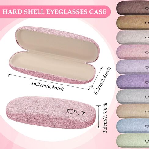 Kanayu 20/40 Pcs Hard Shell Glasses Case Bulk Linen Fabrics Protective Eyeglasses Case Eye Glasses Sunglasses Protector in Saudi Arabia