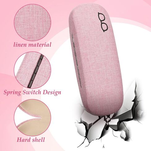 Kanayu 20/40 Pcs Hard Shell Glasses Case Bulk Linen Fabrics Protective Eyeglasses Case Eye Glasses Sunglasses Protector in Saudi Arabia