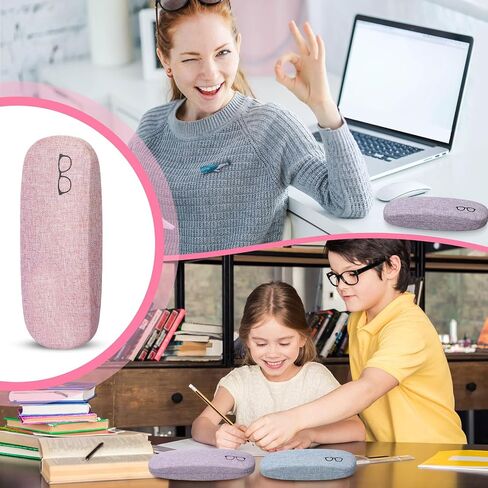 Kanayu 20/40 Pcs Hard Shell Glasses Case Bulk Linen Fabrics Protective Eyeglasses Case Eye Glasses Sunglasses Protector in Saudi Arabia