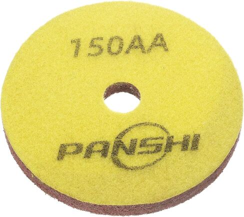 HARFINGTON Diamond Sponge Polishing Pads 5" Dia 10000 Grit Emery Sand Fiber Polishing Pad Wet Use Buffing Pad for Stone Concrete Marble Grinder Polisher Buffing Wheel, Brown White in Saudi Arabia