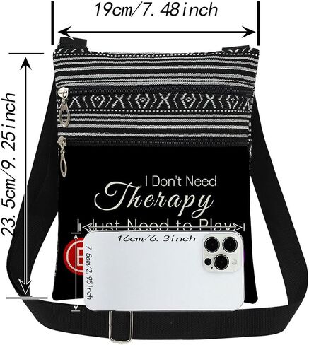 "Happiness is Yelling Bingo Print Messenger Bag Bingo Game Adjustable Strap Crossbody Bag Colorful Letter Circles for Adults Wallet Fun Birthday Gift for Women Men Game Night​​ (Black) in Saudi Arabia
