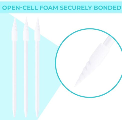 200 Pieces Foam Cleaning Swab Sticks Foam Tip Cleaning Swabs Sponge Stick for Inkjet Printer, Print Head, Camera, Optical Lens, Optical Equipment (Spiral Tip) in Kuwait