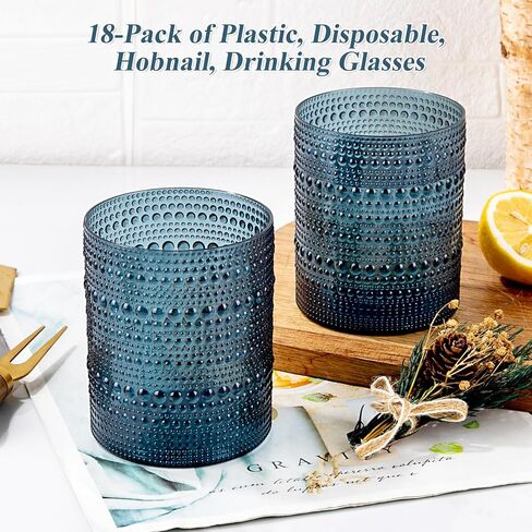 18pcs نظارات شرب بلاستيكية هوبانيل - 14 أوقية صافية نظارات شربات شرب - أكواب متاح للبيرة للبيرة ، الويسكي ، العصير ، الكوكتيل ، النبيذ ، الحفلات in Kuwait