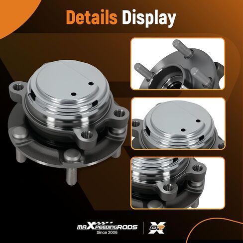 maxpeedingrods 513334 محور العجلة الأمامية ومجموعة المحمل لنيسان 370Z، إنفينيتي G35 Q50 G37 Q60 QX50 FX35 M35 Q70 QX70 2009-2020 5 عروة مع ABS in Kuwait
