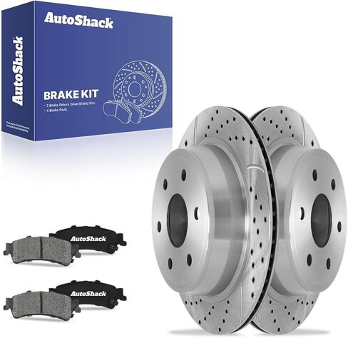 وسادات الفرامل السيراميكية لدوارات الفرامل الخلفية من AutoShack | بديل لسيارة شيفروليه أسترو سوبربان 1500 تاهو سيلفرادو 1500 كلاسيك جي إم سي سييرا 1500 سفاري يوكون 2007 سييرا 1500 كلاسيك | طقم فرامل 6 قطع in Saudi Arabia