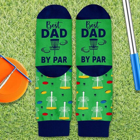VICRAZY Disc Golf Socks For Men – Funny Disc Golf Gifts, Frisbee Accessories For Players, Stocking Stuffers For Men, Christmas Gifts Ideas, Unique Presents For Him, Disc Golf Socks in Saudi Arabia