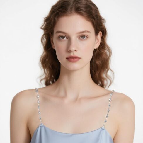 أشرطة حمالة كتف كريستال حجر الراين واللؤلؤ، زوج واحد من أحزمة الملابس الداخلية القابلة للتعديل، أشرطة حمالة صدر مضادة للانزلاق، سلسلة كتف حمالة صدر فستان الزفاف، مجوهرات الجسم النسائية in Kuwait