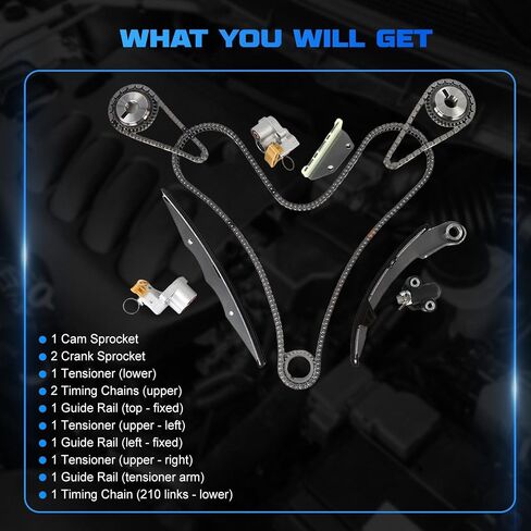 Timing Chain Kit Fits for 2008-2013 G37 3.7L, for 2011-2012 M37 3.7L, for 2013-2013 Q50 3.7L, for 2010-2014 Q70 3.7L, for 2008-2010 Q60 3.7L, for 2009-2013 370Z 3.7L #Replace VQ37VHR in Saudi Arabia