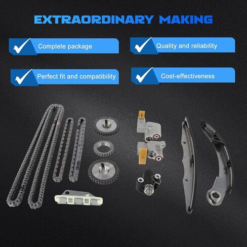 Timing Chain Kit Fits for 2008-2013 G37 3.7L, for 2011-2012 M37 3.7L, for 2013-2013 Q50 3.7L, for 2010-2014 Q70 3.7L, for 2008-2010 Q60 3.7L, for 2009-2013 370Z 3.7L #Replace VQ37VHR in Saudi Arabia