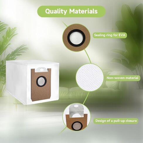 أكياس الفراغ T20 لـ Airrobo T20+/T25+ قطع غيار بديل روبوت الفراغ ، أكياس غبار كبيرة يمكن التخلص منها (6 حزم) in Kuwait