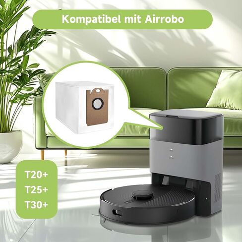 أكياس الفراغ T20 لـ Airrobo T20+/T25+ قطع غيار بديل روبوت الفراغ ، أكياس غبار كبيرة يمكن التخلص منها (6 حزم) in Kuwait