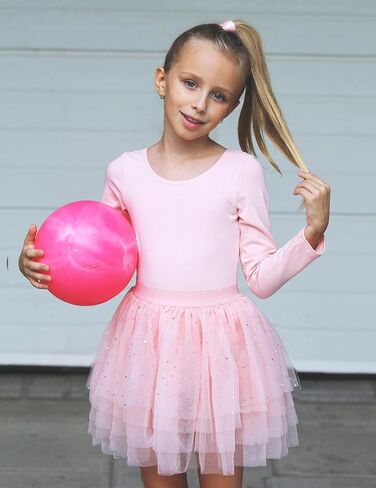 Zaclotre Toddler Girls Ballet Ballet مع أزياء رقص Ballerina ذات الأكمام الطويلة in Saudi Arabia