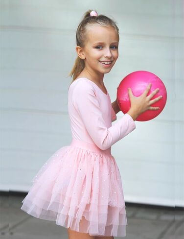 Zaclotre Toddler Girls Ballet Ballet مع أزياء رقص Ballerina ذات الأكمام الطويلة in Saudi Arabia