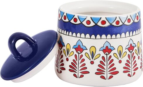 Bico Blue Talavera Ceramic Sugar and Cream Set, Dishwasher Safe in Saudi Arabia