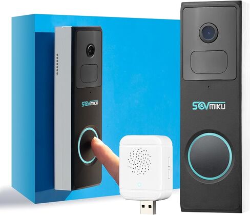 Vicohome DB3 2K Smart Doorbell مع رنين ، كاميرا بطارية الأمان المنزلية اللاسلكية ، إنذار مسموع ، سهلة الإعداد ، الكشف البشري ، الصوت ثنائي الاتجاه ، Wi-Fi 2.4 جيجا هرتز ، بدون فتحة SD ، 180 يومًا من سياسة التبادل in Saudi Arabia