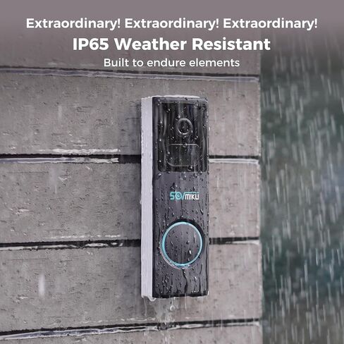 Vicohome DB3 2K Smart Doorbell مع رنين ، كاميرا بطارية الأمان المنزلية اللاسلكية ، إنذار مسموع ، سهلة الإعداد ، الكشف البشري ، الصوت ثنائي الاتجاه ، Wi-Fi 2.4 جيجا هرتز ، بدون فتحة SD ، 180 يومًا من سياسة التبادل in Saudi Arabia