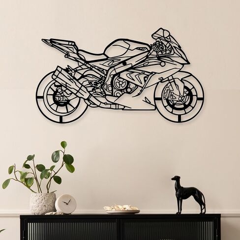 Xedatric Vintage Racing Motorcycle Metal Art Wall Decor for Garage, Home Office - Unique Birthday Gift for Men in Saudi Arabia