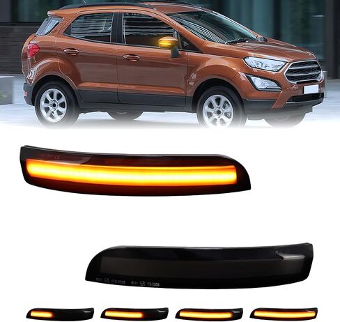 Amber&Blue Sequential LED Side Mirror Turn Signal Lights for Ford Kuga Escape Ecosport 2013-2018 Focus 2012-2018 C-Max 2013-2017 Set of 2 Smoked Lens in Saudi Arabia