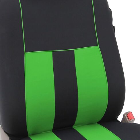 FH Group Three Row Set Striking Striped 7 Seater Car Seat Covers Airbag & Split Bench Compatible â€“ Universal Fit for Cars Trucks & SUVs Burgundy/Black in Saudi Arabia