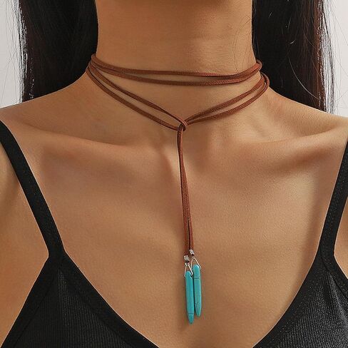 NEWITIN 21 Pieces Gold Bohemian Jewelry Set for Women Fashion Costume Jewels Turquoise Necklace Bracelet Ring Belt Chain Earrings Western Turquoise Jewelry Set for Women in Saudi Arabia