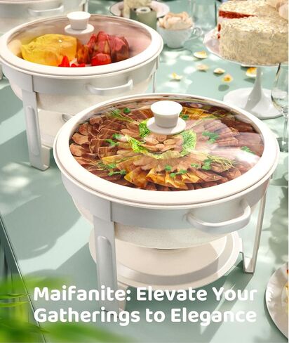 أطباق الغضب للبوفيه 4Pack ، [تغيير لعبة Maifanite المغلفة] بوفيه الطبق الغش المقدم من أناقة الطبيعة ، وتدفئة الطعام 5QT للحفلات تقدم لحفلات الزفاف ، وأحداث الكنيسة ، وما إلى ذلك in Kuwait