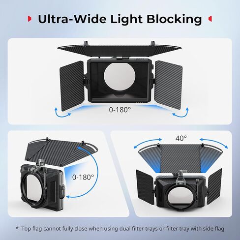 SmallRig Mini Matte Box Lite مع صينية مرشح العلم العليا متوافقة مع عدسات 67 مم/72 مم/77 مم/82 مم/95 مم ل DSLR والكاميرا المرآة - 3575 in Saudi Arabia