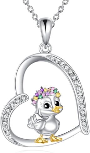 Panda Necklace 925 Sterling Silver Panda Heart Pendant Necklace animal Jewelry Gifts for Women in Saudi Arabia