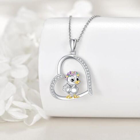 Panda Necklace 925 Sterling Silver Panda Heart Pendant Necklace animal Jewelry Gifts for Women in Saudi Arabia