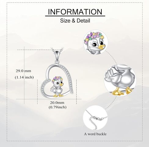 Panda Necklace 925 Sterling Silver Panda Heart Pendant Necklace animal Jewelry Gifts for Women in Saudi Arabia