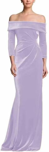 Velvet Bridesmaid Dresses Mermaid Prom Dress Off Shoulder Formal Evening Gowns for Women in Kuwait