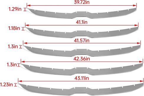 Kojem Grille Trim Compatible with 2019-2023 Dodge Ram 1500 5 Bar Overlay Grill Cover Overlay Insert Chrome in Saudi Arabia